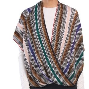 MISSONI Knit Poncho Shawl Made In Italy NWOT